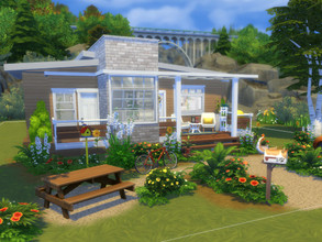 Sims 4 — Happy Family House by FancyPantsGeneral112 — This is a small two bedrooms, one bathroom house!