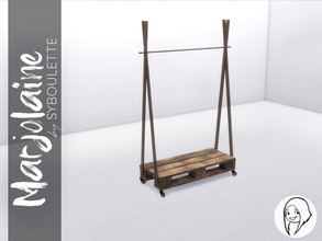 Sims 4 — Marjolaine - Clothes Rack by Syboubou — This rack is made from recycled pallets to respect environment and
