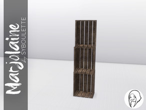 Sims 4 — Marjolaine - Shelves by Syboubou — Those shelves are made from recycled crates to respect environment and
