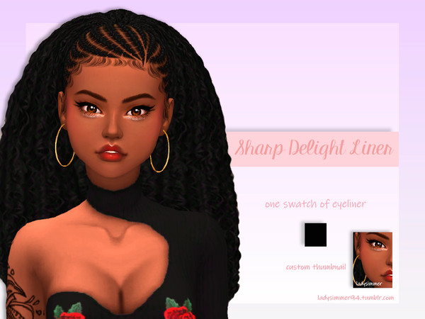 Sims 4 — Sharp Delight Liner by LadySimmer94 — BGC 1 swatch Custom Thumbnail (as seen on the ad) Teen / Elder Male /