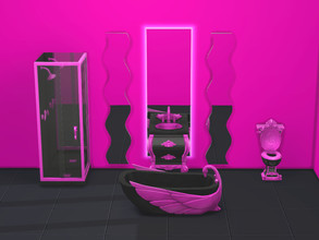 Sims 4 — The Majestic Bathroom Set by BlackCat27 — This high class bathroom set is is fit for royalty. A solid deep black