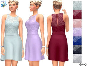 Sims 4 — Dress 202006_16 by Dgandy — Base game item Outfits: Formal Party 7 colors