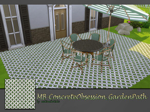 Sims 4 — MB-ConcreteObsession_GardenPath by matomibotaki — MB-ConcreteObsession_GardenPath Grass paver stone floor for