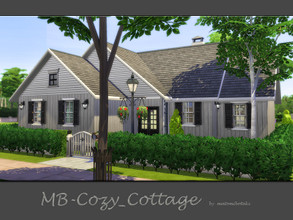 Sims 4 — MB-Cozy_Cottage by matomibotaki — Lovely family home in country style with wooden siding. Cozy little cottage