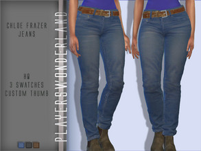 Sims 4 — Chloe Frazer Jeans  by PlayersWonderland — HQ 3 Swatches Custom thumbnail