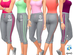 Sims 4 — Sweatpants_202006_20 by Dgandy — Base game item Bottoms: Everyday Athletic Sleepwear 5 colors