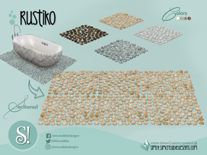 Sims 4 — Rustiko Pebbles by SIMcredible! — by SIMcredibledesigns.com available at TSR 4 colors variations