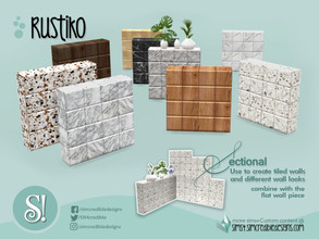 Sims 4 — Rustiko Shelf wall piece by SIMcredible! — by SIMcredibledesigns.com available at TSR 9 colors variations