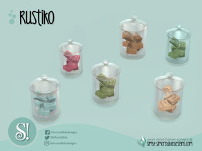 Sims 4 — Rustiko Soaps Glass by SIMcredible! — by SIMcredibledesigns.com available at TSR 5 colors in 10 variations