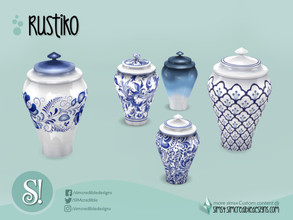 Sims 4 — Rustiko Vase by SIMcredible! — by SIMcredibledesigns.com available at TSR 5 variations