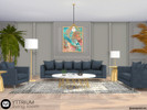 Sims 4 — Yttrium Living Room by wondymoon — Yttrium modern style living room! Have fun! - Set Contains * Sofa * Loveseat