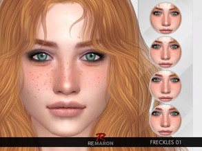Sims 4 — Freckles 01 for both gender by remaron — -20 Swatches available, -Skin detail, -Custom CAS thumbnail, -Base Game