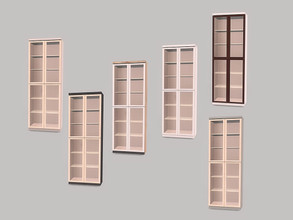Sims 4 — Kitchen Jen - Cabinet (glass doors) by ung999 — Kitchen Jen - Cabinet (glass doors) Color Options : 6 Located at
