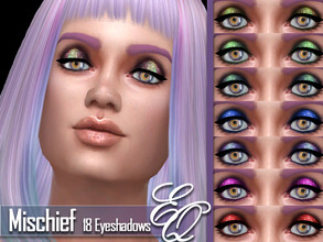 Sims 4 — Mischief Eyeshadow by EvilQuinzel — - Eyeshadow category; - Female and male; - Teen + ; - All species ; - 18