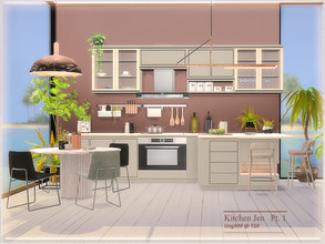 Sims 4 — Kitchen Jen  Part 1 by ung999 — Kitchen Jen makes up of 3 parts, part one includes the following 9 items: