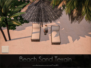 Sims 4 — Beach Sand Texture by Caroll912 — A single recolour sand-like terrain paint with a larger texture detail. Muted