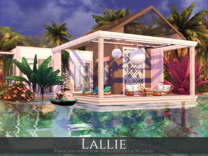 Sims 4 — Lallie by Rirann — Lallie is a cosy beach retreat for a small sim family. Fully furnished and decorated.