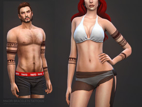 Sims 4 — Maori Bracelets tattoos by sugar_owl — You'll get two versions, for left and right arm categories, so feel free