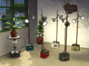 Sims 4 — Floor Standing Fog Lamps by Cyclonesue — Blindingly good. Dazzlingly brilliant. The brightest of fog lamps wired