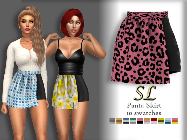 Sims 4 — SL_PantaSkirt by SL_CCSIMS — -New mesh- -10 swatches- -Teen to elder- -Catalog Thumbnail- -All maps-