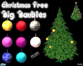 Sims 2 — ChristmasTreeBigBaubles by solfal — Big Baubles to use with my christmas tree. It has 2 colour options, you can