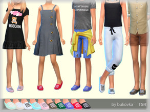 Sims 4 — Shoes Child by bukovka — Summer shoes for children of both sexes. Installed independently, suitable for the base