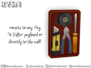 Sims 4 — You Know The Drill Tool Set by RAVASHEEN — Show how handy your simmie is by displaying their tools. Can be hung