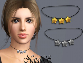 Sims 3 — NataliS TS3 Flat stars choker by Natalis — Flat stars choker. FT-FA-FE