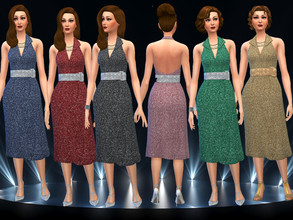 Sims 4 — Glitter Dress - Get Famous Required by twosister422 — Glittery Dresses with sparkly diamond belt with metal