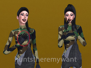 Sims 4 — Universal Base Gloves as Wrist by huntstheremywant — I see some shirt accesories are categorized to gloves, and