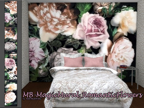 Sims 4 — MB-MagicMural_RomanticFlowers by matomibotaki — MB-MagicMural_RomanticFlowers, decorative and romanitc flowers