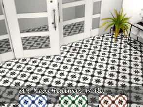 Sims 4 — MB-NeatHallway-Bella by matomibotaki — MB-NeatHallway-Bella cozy and old fashioned tile floor, comes in 4 color
