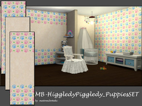 Sims 4 — MB-HiggledyPiggledy_PuppiesSET by matomibotaki — MB-HiggledyPiggledy_PuppiesSET, cutte and lovely wallpaper set