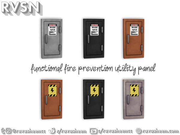 Sims 4 — You Know The Drill Fire Prevention Panel by RAVASHEEN — Safety first, then teamwork! Use this control box to