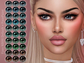 Sims 4 — Eyes NB08 Default + FacePaint by MSQSIMS — - All Genders - All Ages - 30 Colors - Facepaint Category - Eyes