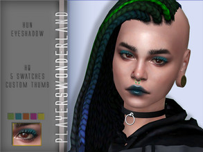 Sims 4 — Hun Eyeshadow by PlayersWonderland — HQ 5 Swatches Custom thumbnail