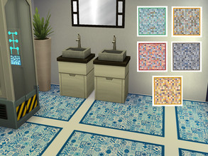 Sims 4 — Moroccan Tiles-Tiles-Tiles Base Game Recolor by twosister422 — Is it carpet? Maybe Tiles? Could be a tile with a
