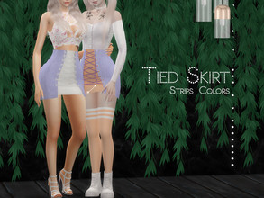 Sims 4 — Tied Skirt Strips Colors by Dissia — Strips Colors made for Tied Skirt ! Works only with Tied Skirt ! You can