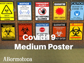 Sims 3 — Covid Poster Medium by abormotova2 — Covid Poster set of 3