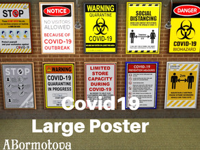 Sims 3 — Covid Posters Large by abormotova2 — Set of 3 Covid Posters