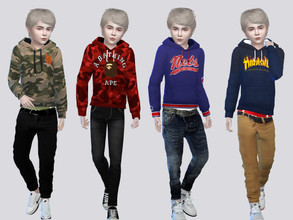 Sims 4 — Kids Trash Hoodies by McLayneSims — TSR EXCLUSIVE Standalone item 12 Swatches MESH by Me NO RECOLORING Please