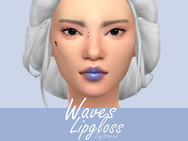 Sims 4 — Waves Lipgloss by Sagittariah — base game compatible 4 swatches properly tagged enabled for all occults disabled