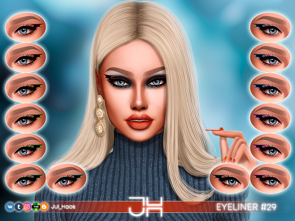 Sims 4 — EYELINER #29 by Jul_Haos — EYELINER #29 - CATEGORY: EYELINER - SAMPLE: 14 - AGE: TEEN-ELDER - GENDER - FEMALE -