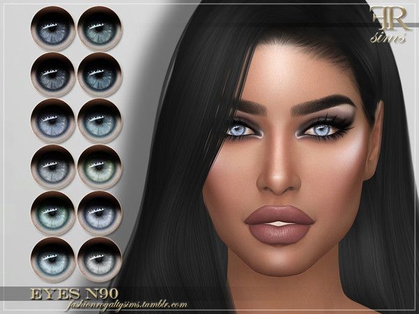 Sims 4 — Eyes N90 by FashionRoyaltySims — Standalone Custom thumbnail All ages and genders 12 color options HQ texture