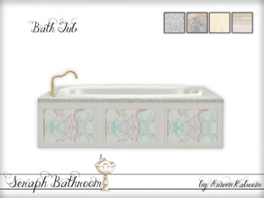 Sims 4 — Seraph Bathroom - Bath Tub by ArwenKaboom — Base game bath tub for your simmies. 