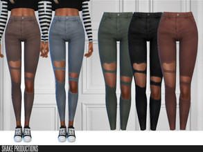 Sims 4 — ShakeProductions 462 - 2 by ShakeProductions — Bottoms/Jeans All LODs Handpainted 12 Colors 