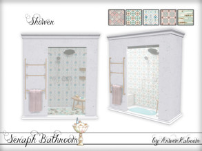 Sims 4 — Seraph Bathroom - Shower by ArwenKaboom — Base game closed shower. 