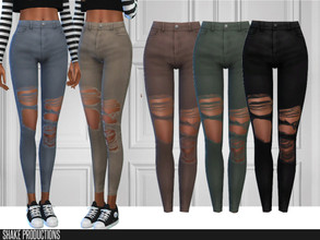 Sims 4 — ShakeProductions 462 - 3 by ShakeProductions — Bottoms/Jeans All LODs Handpainted 12 Colors 