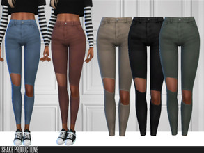 Sims 4 — ShakeProductions 462 - 1 by ShakeProductions — Bottoms/Jeans All LODs Handpainted 12 Colors 