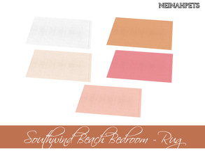 Sims 4 — Southwind Beach Bedroom - Rug by neinahpets — A plush large area rug in 5 colors to match the Southwind Beach